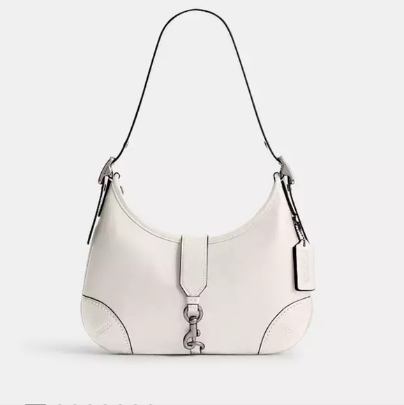 New! Limited Edition Coach Hampton Hobo Bag in Silver/Chalk 🤍 - Picture 1 of 8